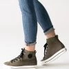 Paul Green Donna Sneakers Alte - Oliv/black
