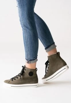 Paul Green Donna Sneakers Alte - Oliv/black