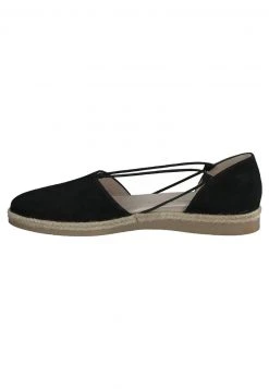 Paul Green Donna Espadrillas - Sportnubuk Schwarz/sand
