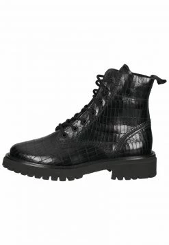 Paul Green Donna Stivaletti Stringati - Schwarz