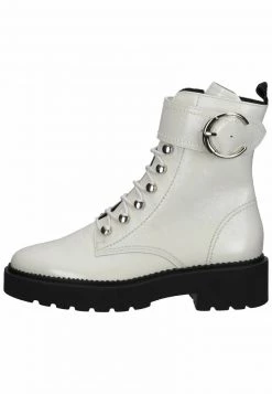 Paul Green Donna Stivaletti Stringati - Gebrochenes Weiß Lack