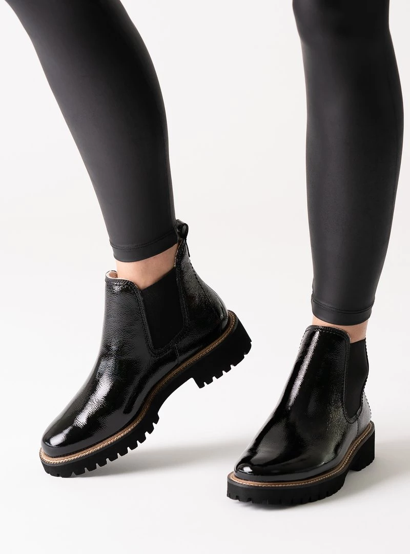 Paul Green Donna Stivaletti Con Plateau - Schwarz Lack 4 Paul Green Donna Stivaletti Con Plateau - Schwarz Lack - immagine 2